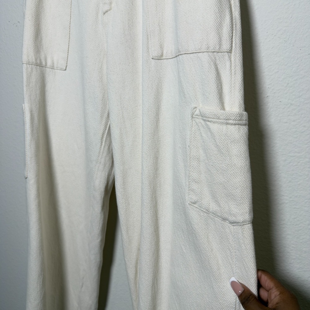 Resa Women Elsa Cargo Pants Small Cream Painter Wide Leg Baggy Textured - Picture 5 of 12